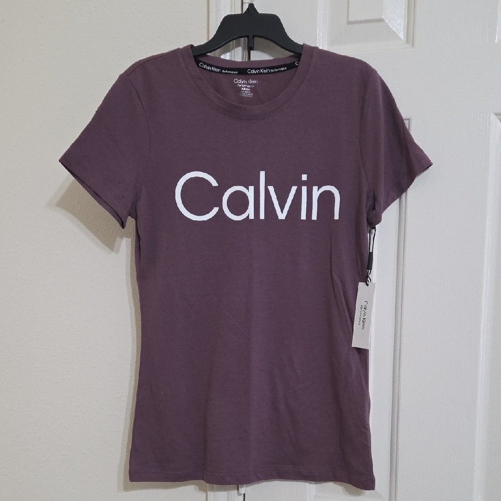 Calvin Klein Women's Plum Short Sleeve Tee